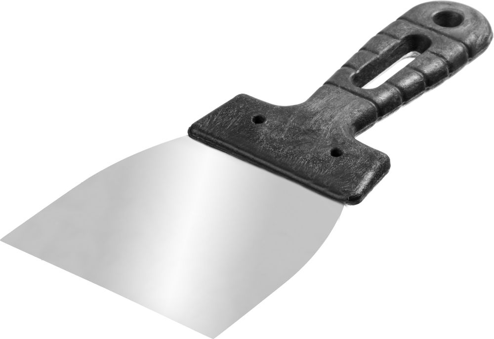 Нержавеющий шпатель 80 мм пластиковая ручка СИБИН 10079-080_z01