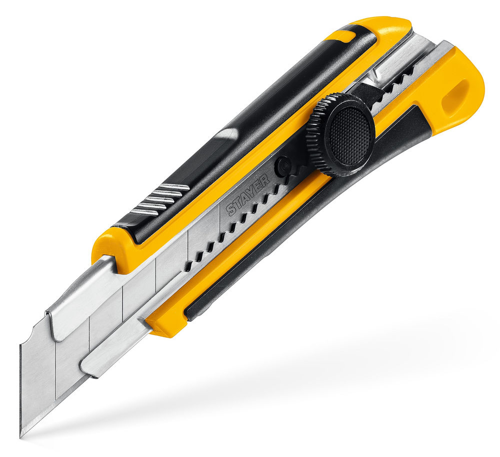 Нож 25 мм с винтовым фиксатором HERCULES-25 STAYER 09147