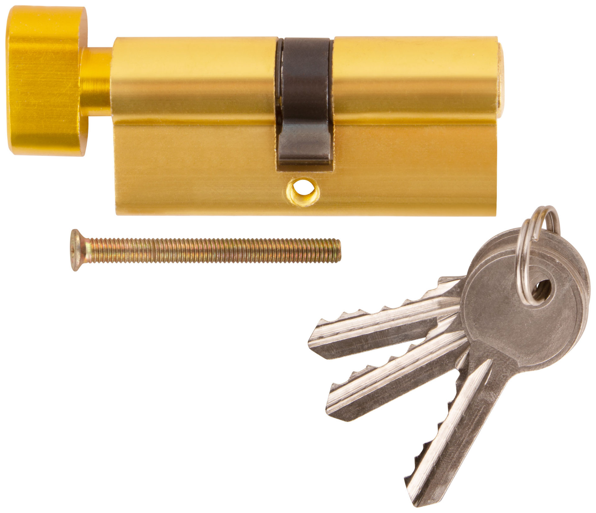 Цилиндровый механизм Фабрика замков 70 мм, ключ-завертка, латунь (67207)