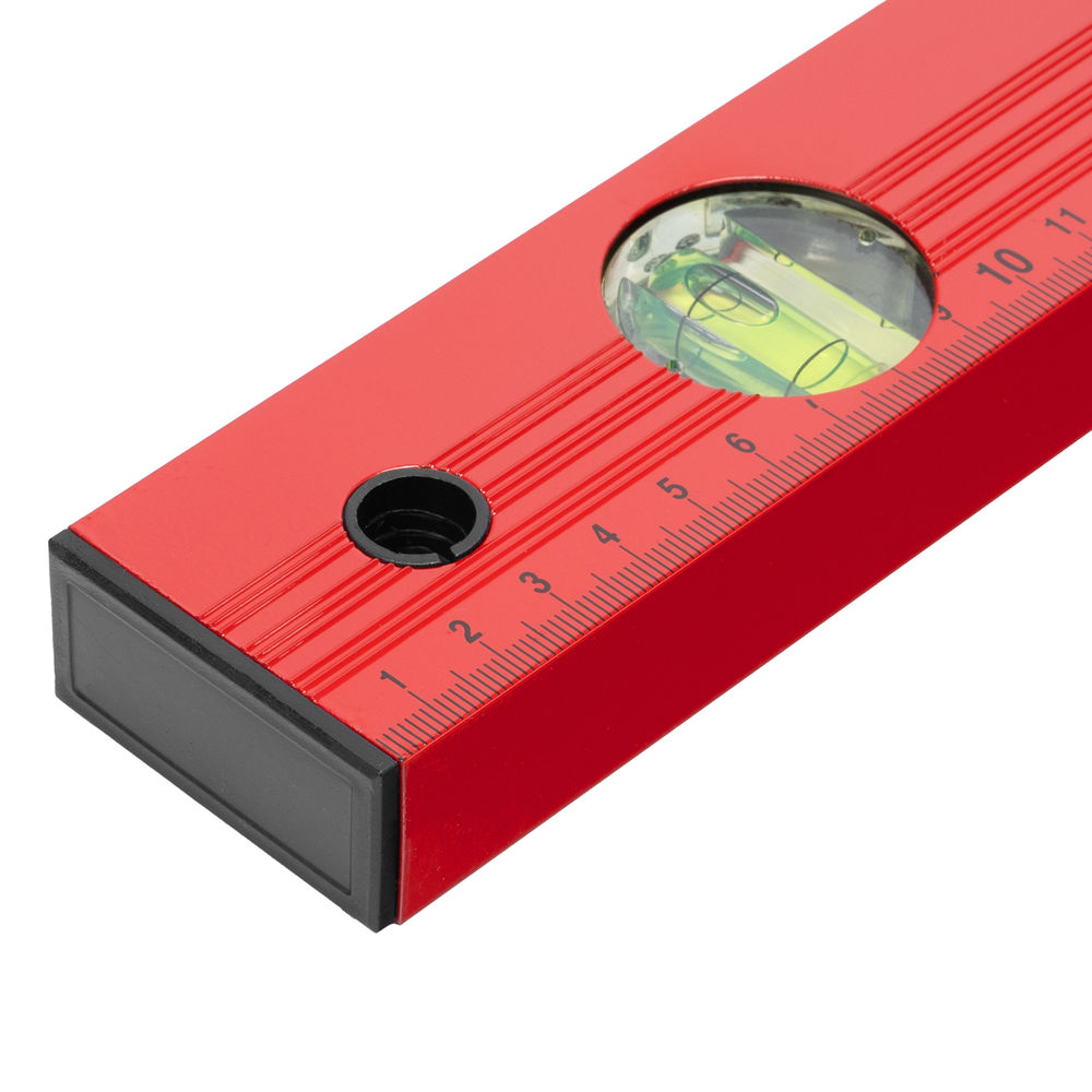 Уровень алюминиевый, 1000 мм, 3 глазка, красный, линейка Matrix (33229)