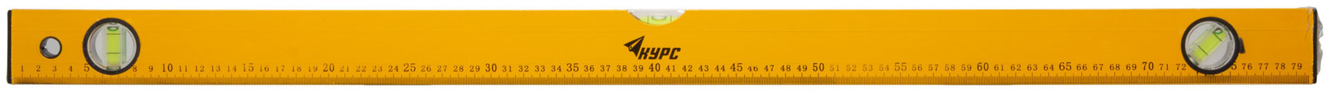 Уровень Лайт, 3 глазка, желтый корпус, шкала 800 мм (18014)