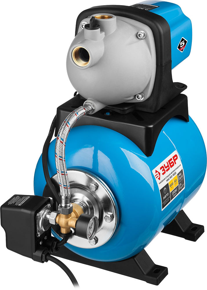 Насосная станция автоматическая 1200 Вт, бак 20 л ЗУБР НАС-М3-1200