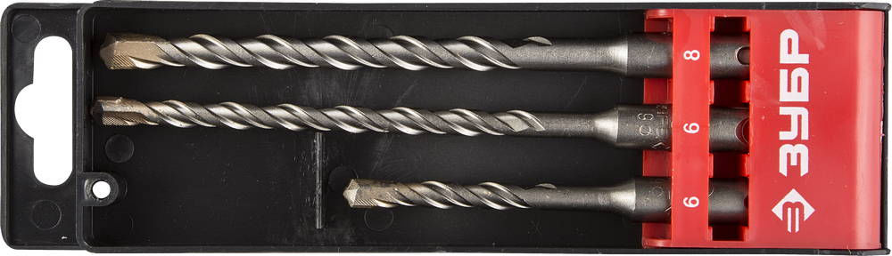 Набор буров SDS-plus 6?110 6/8?160 мм 3 шт ЗУБР Профессионал 29314-H3-1