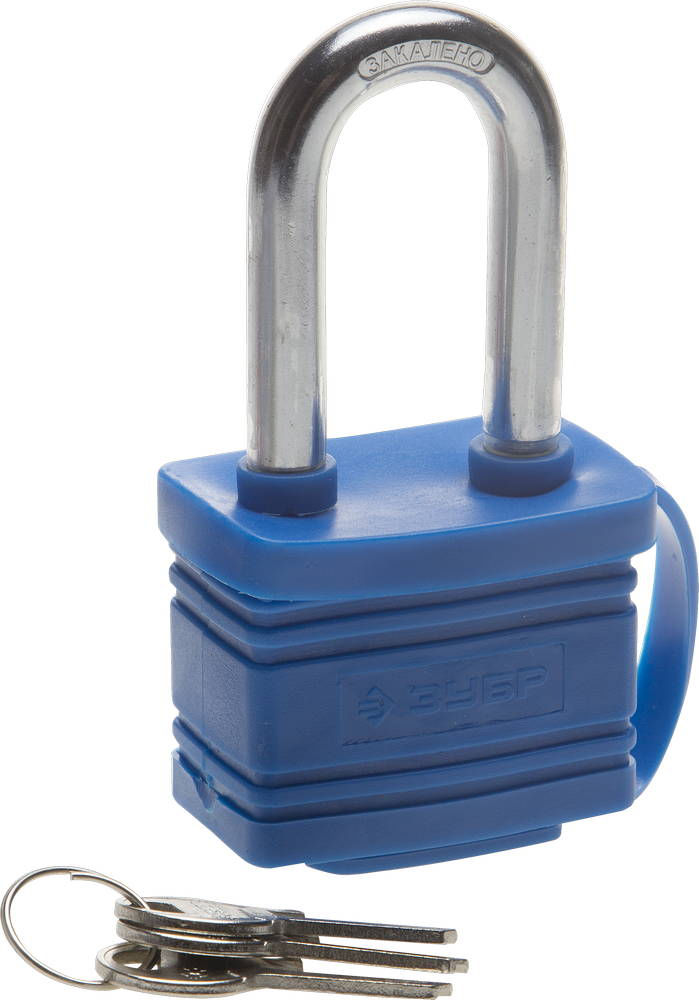 Замок навесной всепогодный 50 мм, удлиненная дужка ЗУБР 37212-50_z01
