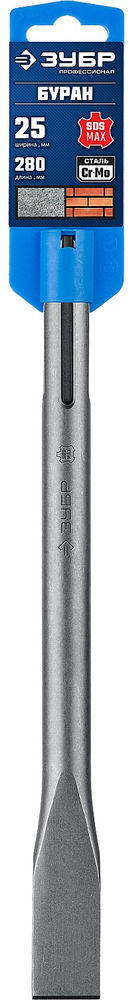 Зубило плоское 25 x 280 мм SDS-max ЗУБР БУРАН Профессионал 29382-25-280_z01