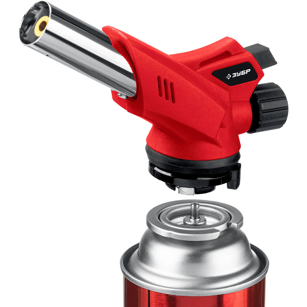 Горелка газовая ГМ-350 1300°C с пьезоподжигом на баллон с цанговым соединением ЗУБР 55553