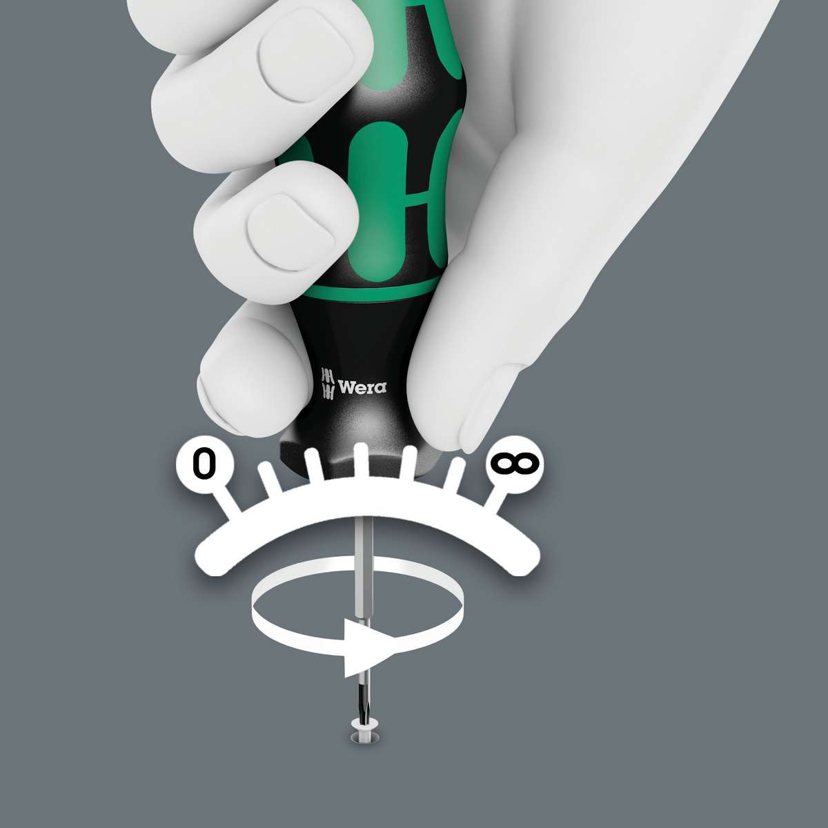 Индикатор крутящего момента 7 IP x 0.9 Нм фиксированный момент TORX PLUS серия 300 IP Wera WE-028041