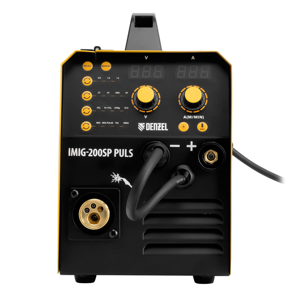 Аппарат инвертор. полуавтомат. cварки IMIG-200SP Pulse, 200 А, ПВ 60%, катушка 5 кг// Denzel (94362)