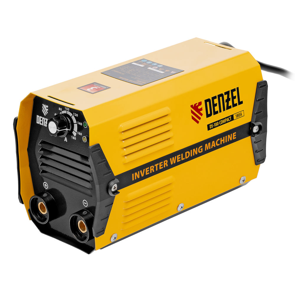 Аппарат инверторный дуговой сварки DS-180 Compact, 180 А, ПВ 70%, диаметр электрода 1.6-4 мм Denzel (94372)