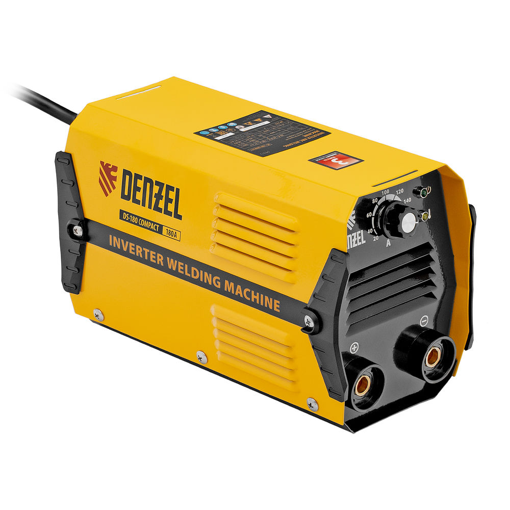 Аппарат инверторный дуговой сварки DS-180 Compact, 180 А, ПВ 70%, диаметр электрода 1.6-4 мм Denzel (94372)