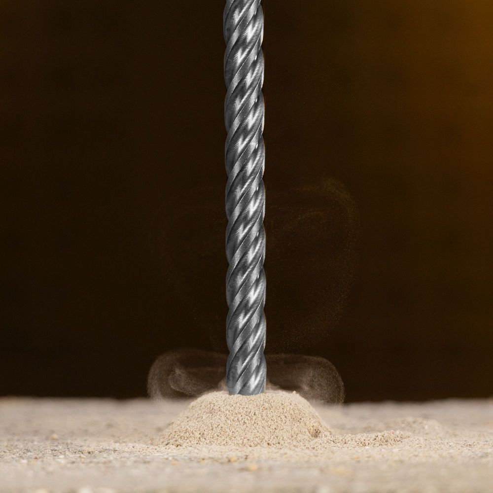 Бур по бетону, цельная крестовая пластина, 8x315 мм, SDS PLUS Denzel (705309)