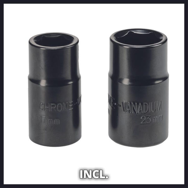 Гайковерт ударный Einhell CC-HS 12/2,350Нм,80Вт,питание 12В от прикуривателя,2 головки (2048313)