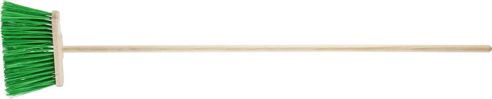 Метла с черенком EURO, буковая колодка 25см, шлифованный черенок из сосны 130см (O22мм) щетина 140мм, 4-рядная GRINDA 39270