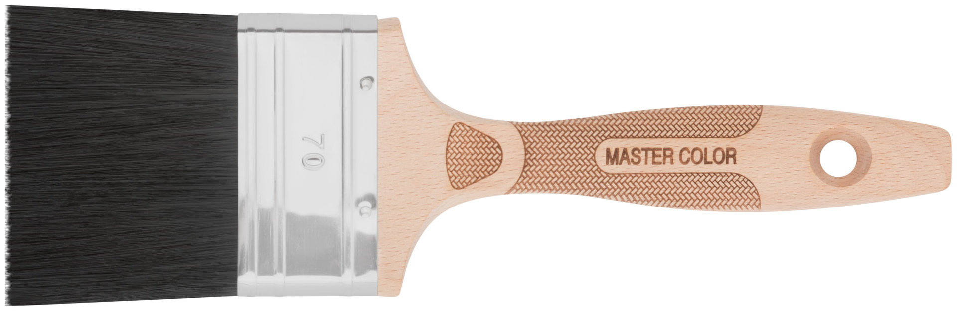 Кисть флейцевая, толщ. 16 мм, 70% ПБT/30% черная натур. щетина, нерж. обжим, ширина 70 мм (30-0055)