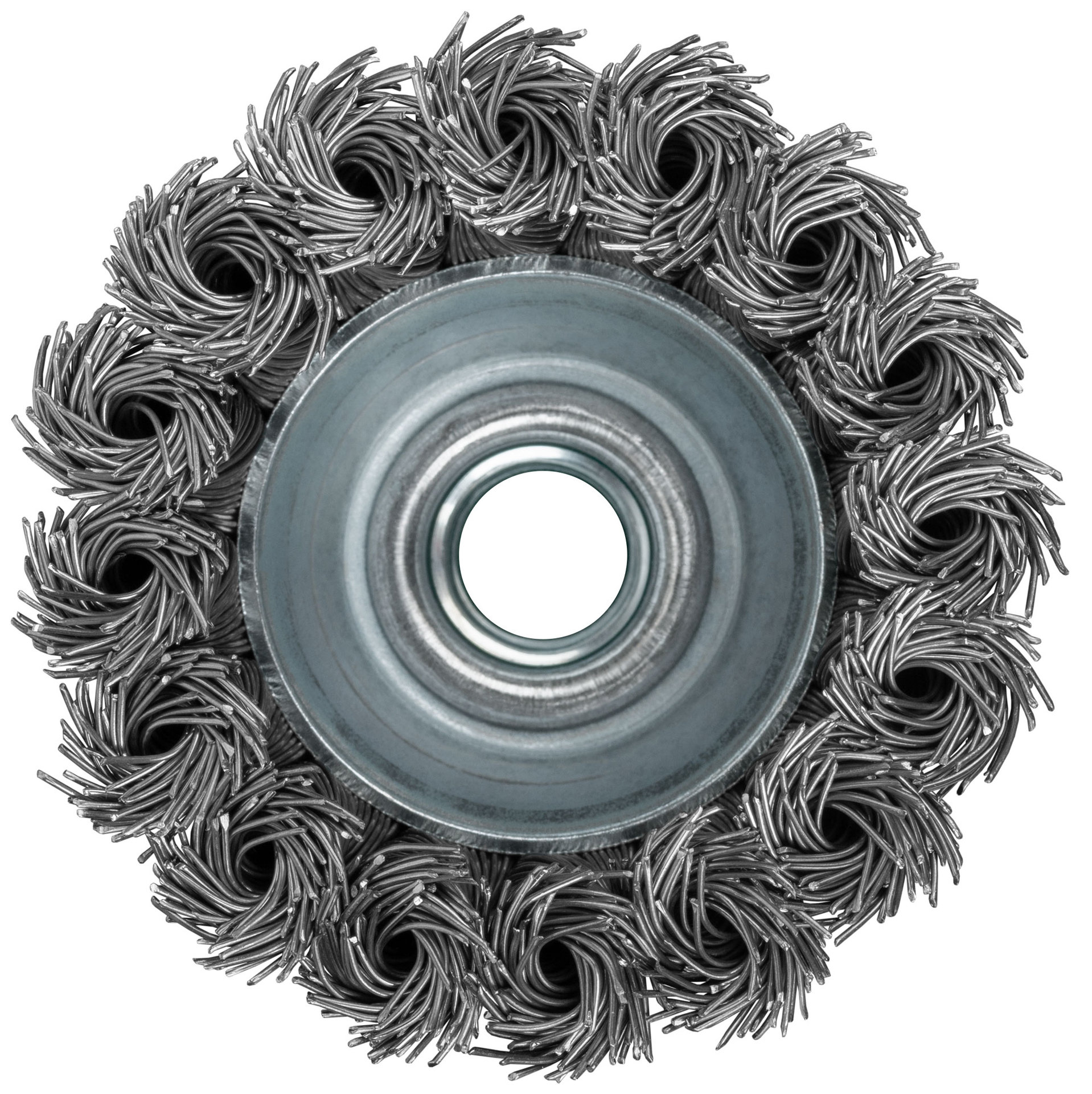 Корщетка-чашка, гайка М14, стальная витая проволока 65 мм (39466)
