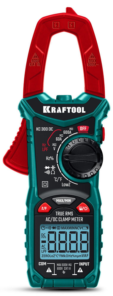 Цифровые токовые клещи KC-300DC KRAFTOOL 59830