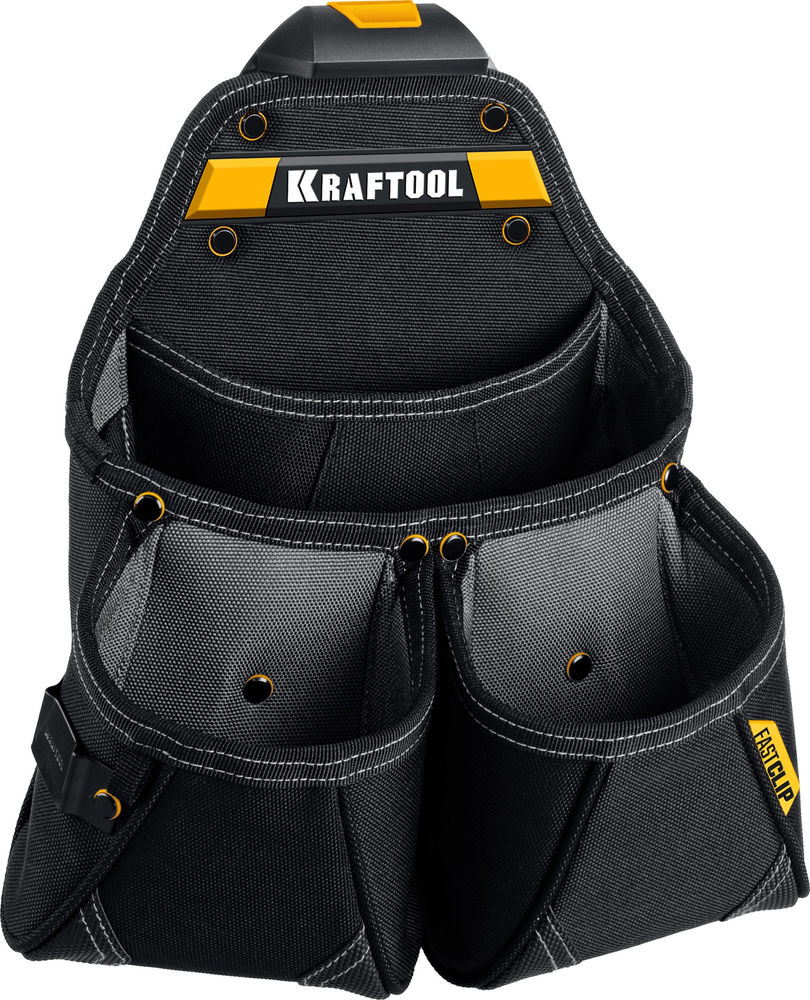 Сумка поясная 350 х 320 мм с быстросъёмным креплением FastClip KP-15 KRAFTOOL 38771