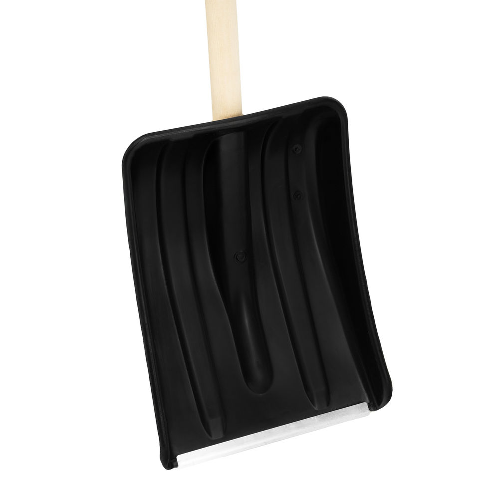 Лопата для уборки снега полипропиленовая, 275х365х870 мм, деревянный черенок, Sparta (61653)