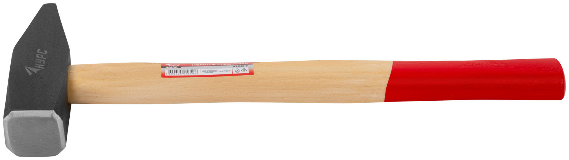 Молоток слесарный, деревянная ручка Оптима 1000 гр. (44108)