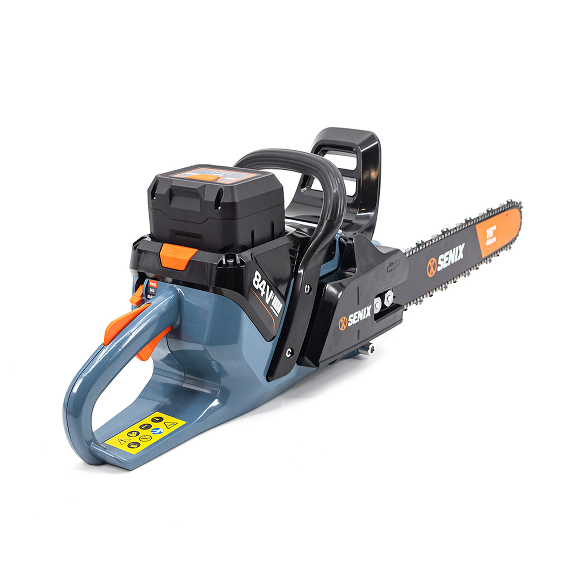 Пила цепная, бесщ.мотор, 40 см (16). В комплекте: 1 батарея 10.0Ач, ЗУ X8 84В