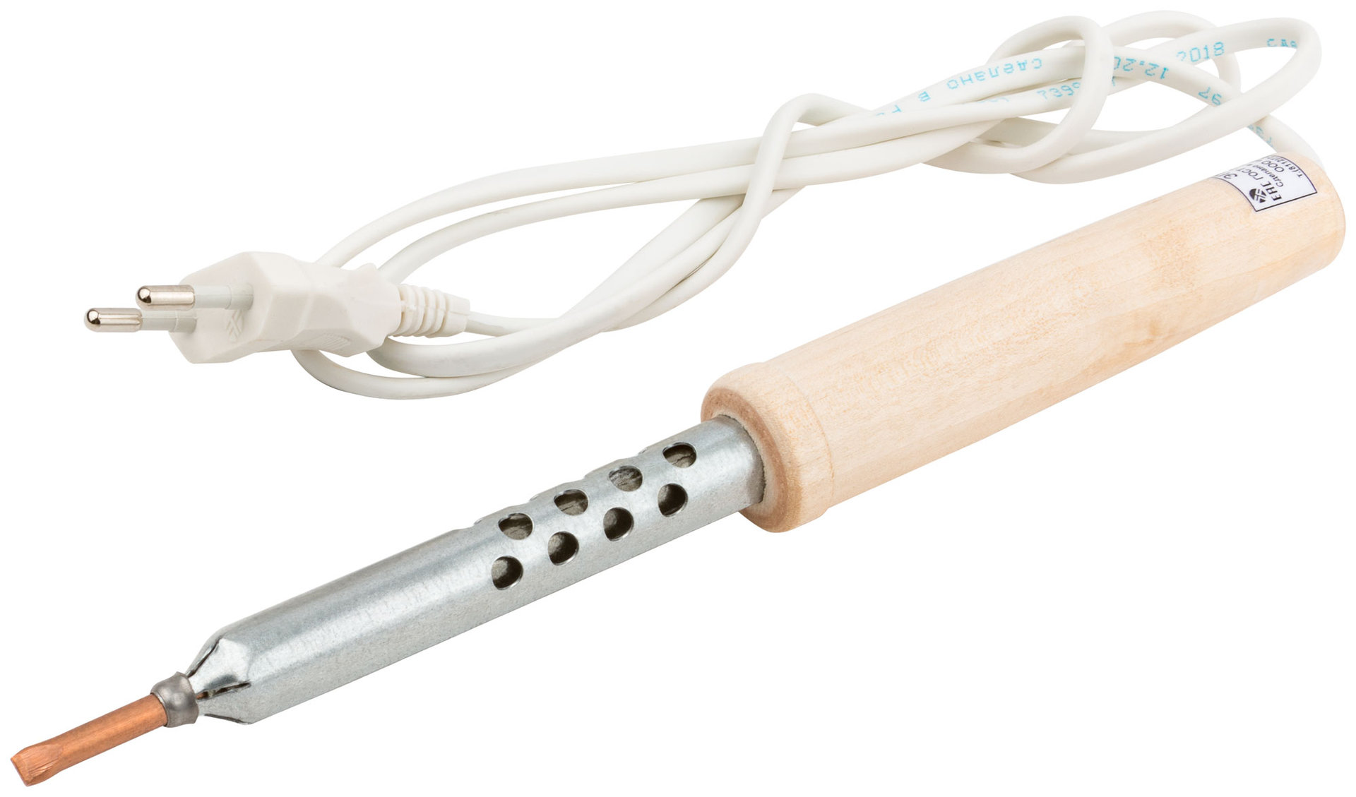 Паяльник 220 В, деревянная ручка 25 Вт (60502)