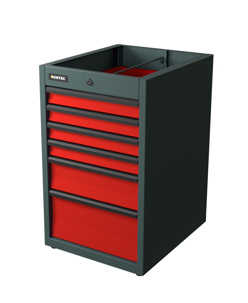 Тумба с 6-ю ящиками красный RUNTEC TI6-7016-3020