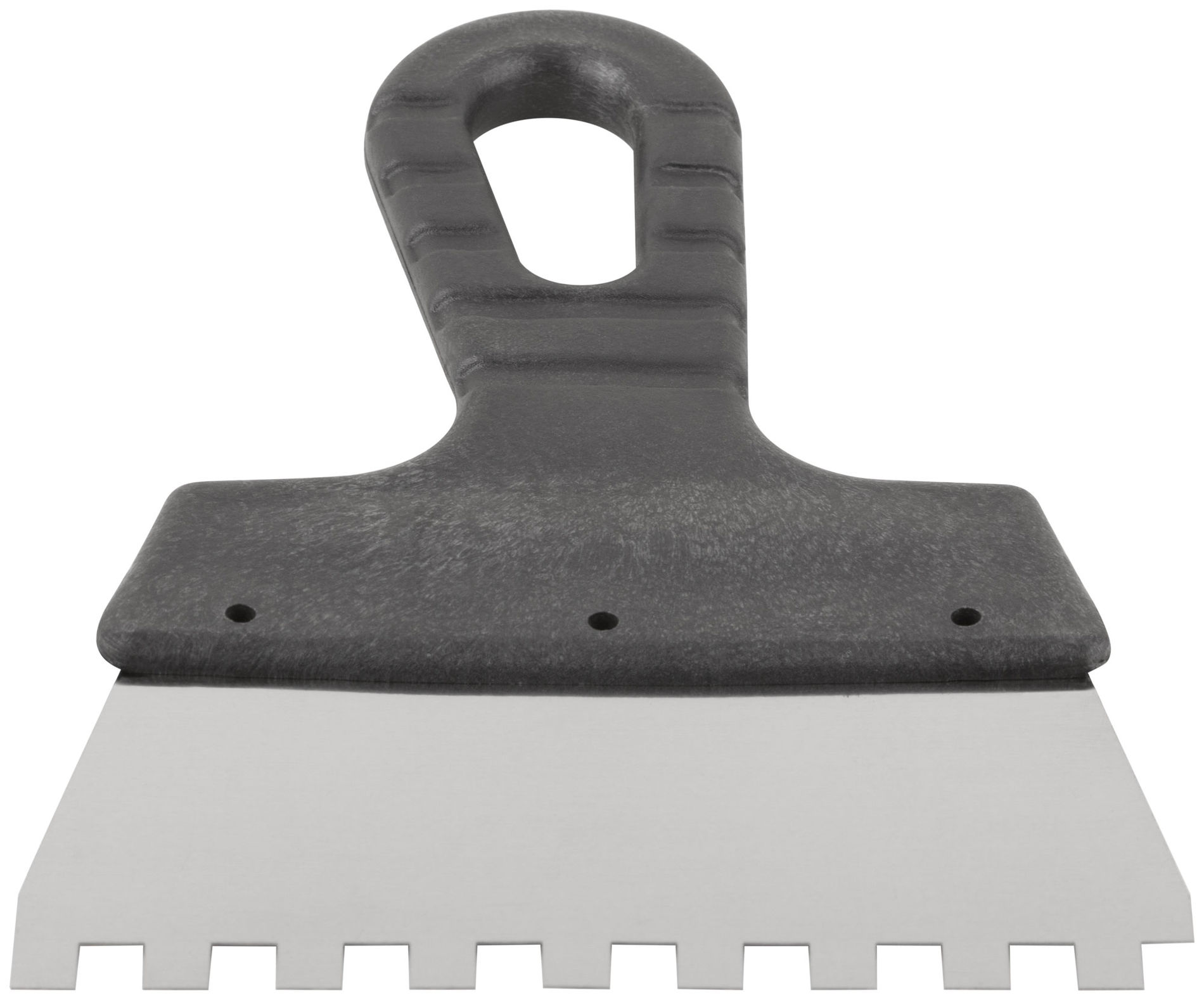 Шпатель фасадный нержавеющий зубчатый 150 мм / зуб 8 мм (06602)