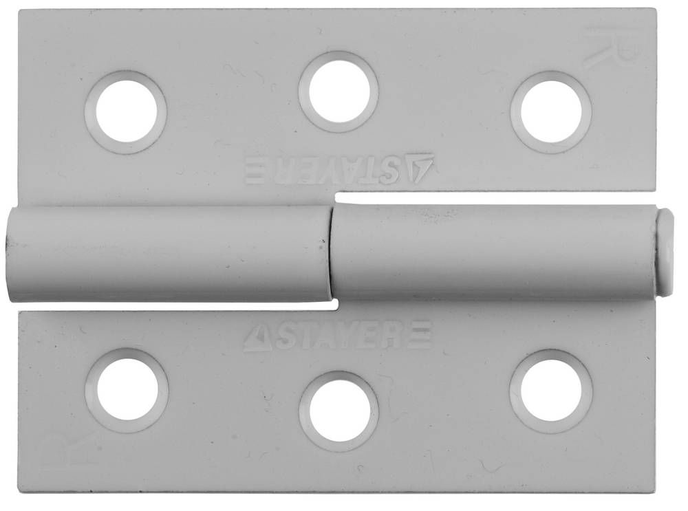 Петля карточная 65 x 48 x 2.0 мм, разъемная, правая, цвет белая STAYER 37613-65-2R