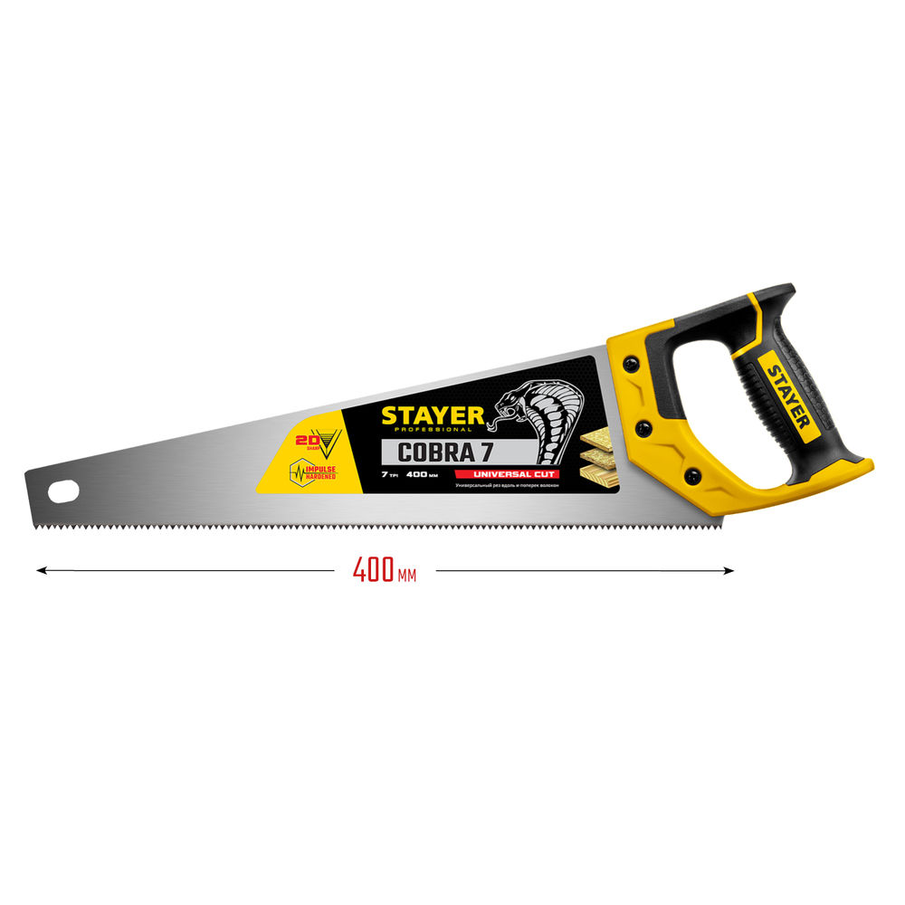 Ножовка универсальная Cobra 7, 400 мм STAYER Professional 1510-40_z02