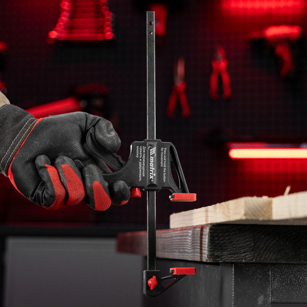 Струбцина универсальная F-образная, 200 х 315 х 45 мм, пластмассовый корпус Matrix (20562)