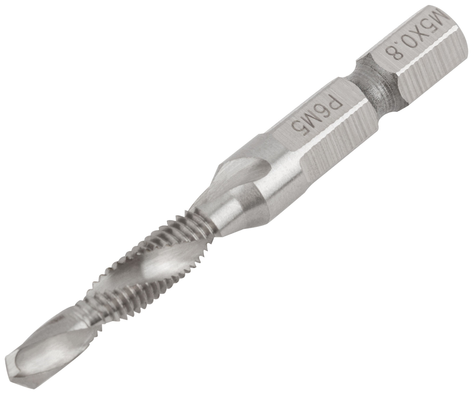 Сверло-Метчик комбинированное метрическое, быстрорежущая (HSS) сталь Р6М5, М5х0,8 мм, 17/56 мм (70902)