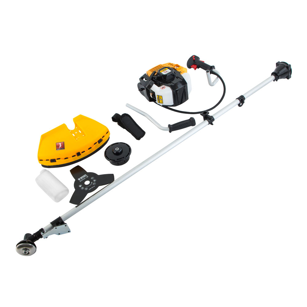 Триммер бензиновый DR-52, 52 см3, неразъемная штанга, состоит из 2 частей Denzel (96275)