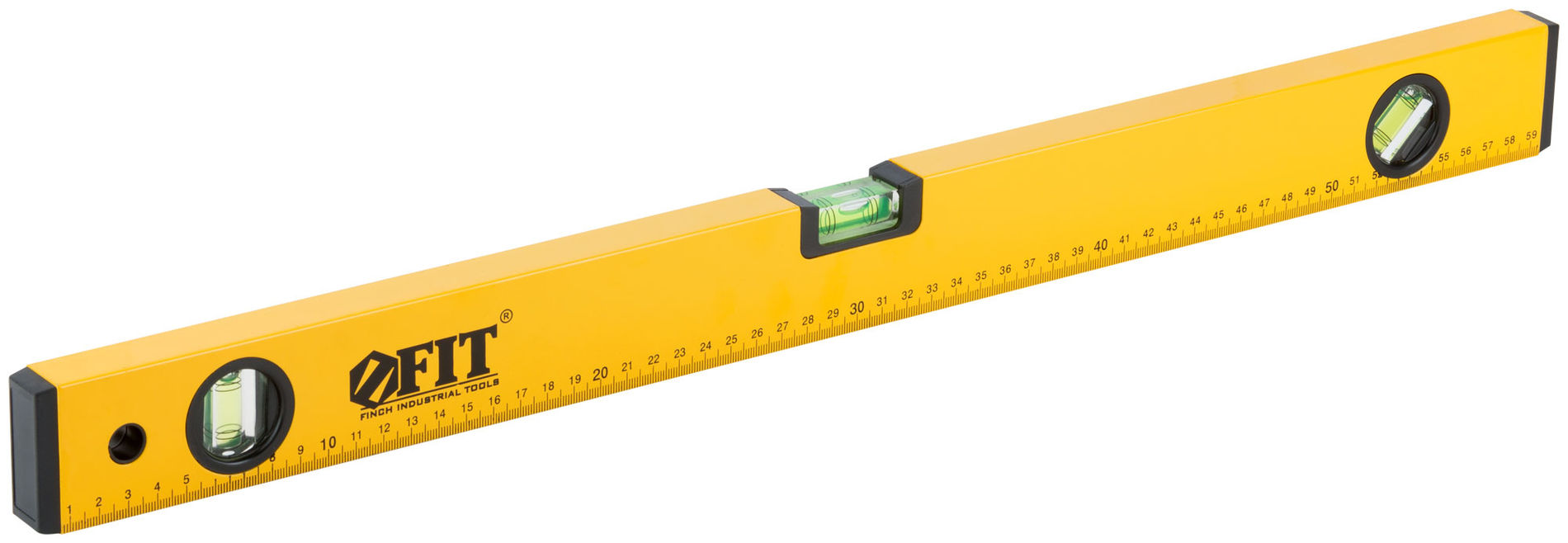 Уровень Старт, 3 глазка, желтый корпус, фрезер. рабочая грань, магниты, шкала 600 мм (18132)