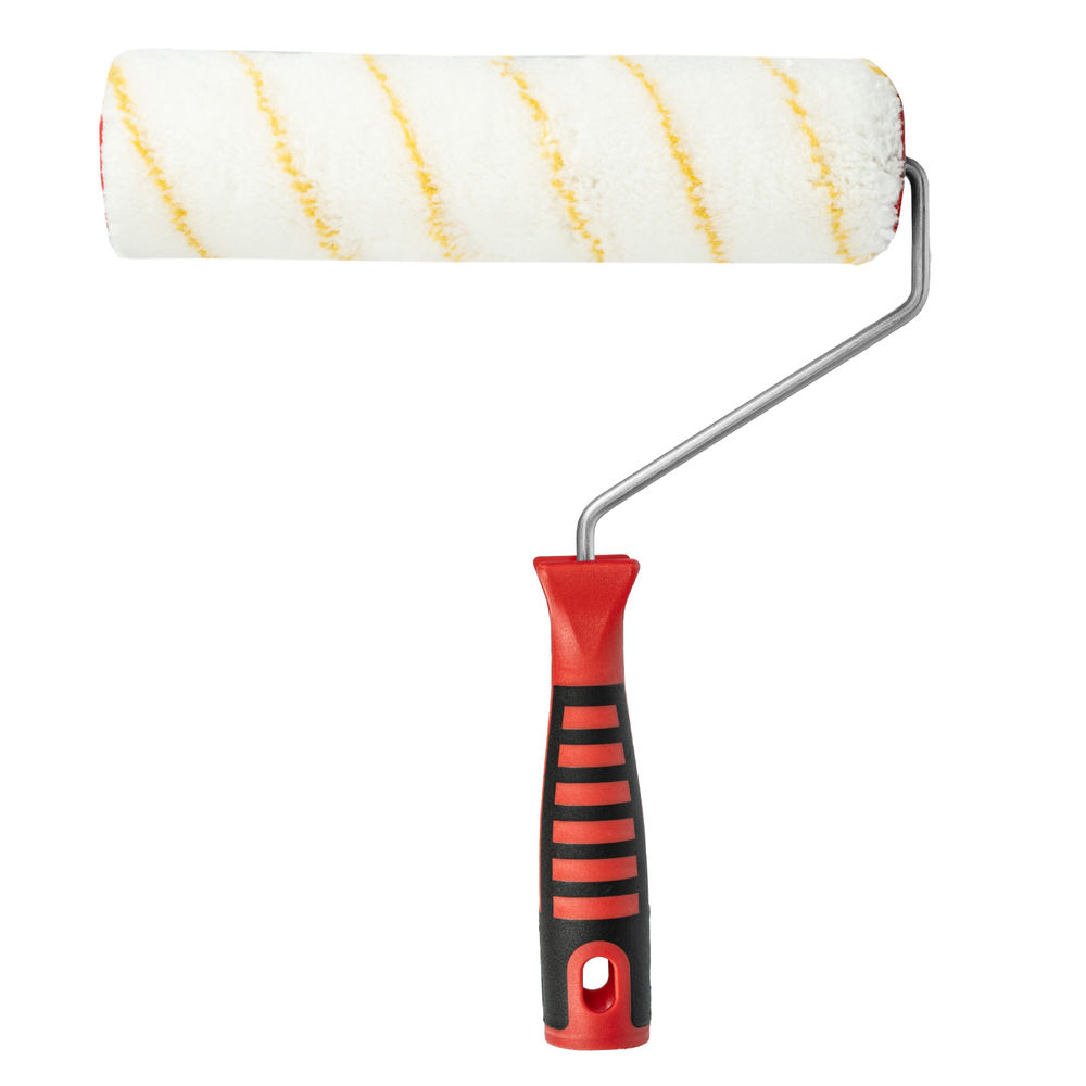 Валик для внутренних работ синтетический, с двухком.ручкой, 250 мм, ворс 12 мм, D 48 мм, D ручки 6 мм, полиакрил Matrix (80661)