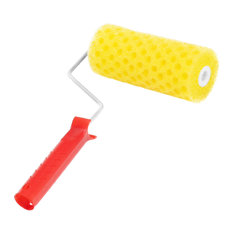 Валик Структурный поролоновый с ручкой, горошек, 180 мм, D 80 мм, D ручки 6 мм MTX (80215)