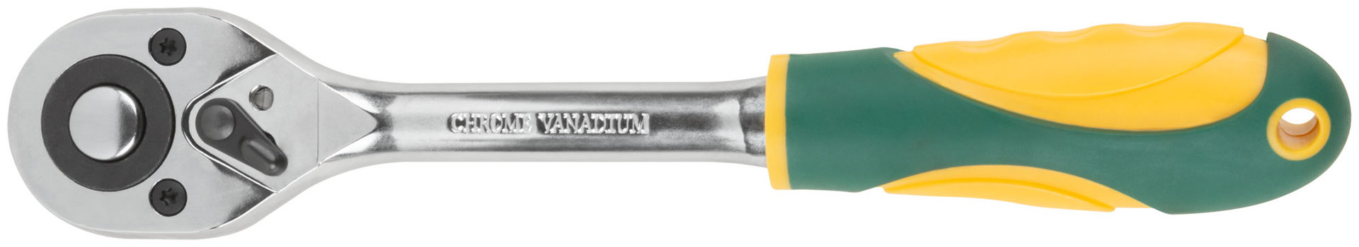 Вороток (трещотка) CrV механизм, пластиковая прорезиненная ручка 1/2, 24 зубца