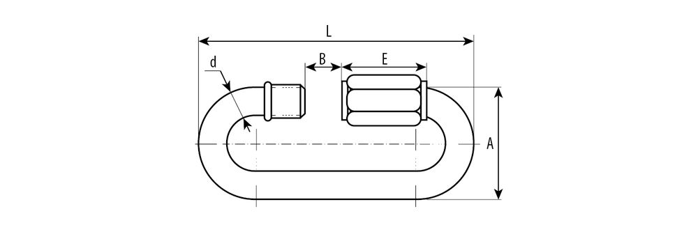 Карабин винтовой с муфтой 10 мм, 1 шт ЗУБР 304536-10