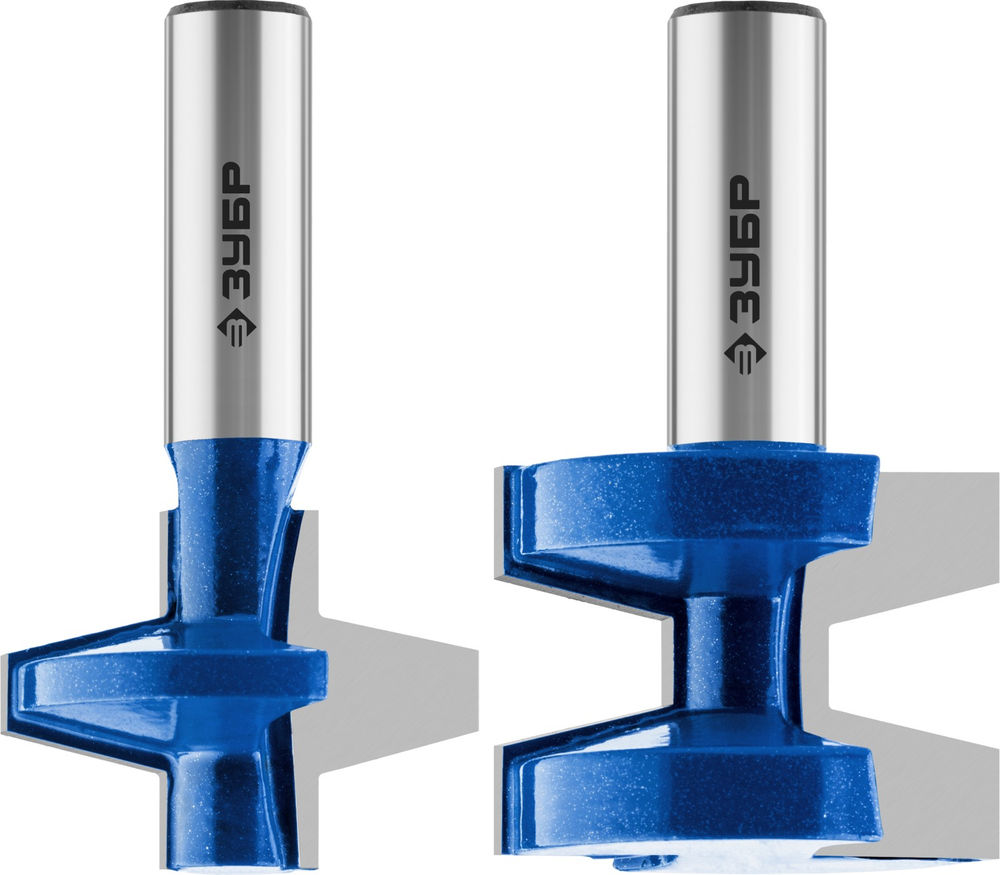 Набор фрез пазо-шиповых 38.1?28.6 мм хвостовик 12 мм ЗУБР Профессионал 28731-38.1-H2