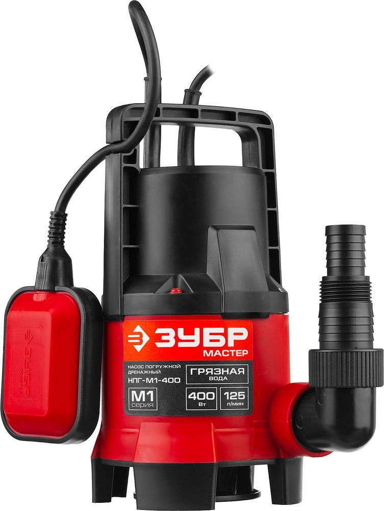 Насос дренажный для грязной воды 400 Вт ЗУБР НПГ-М1-400