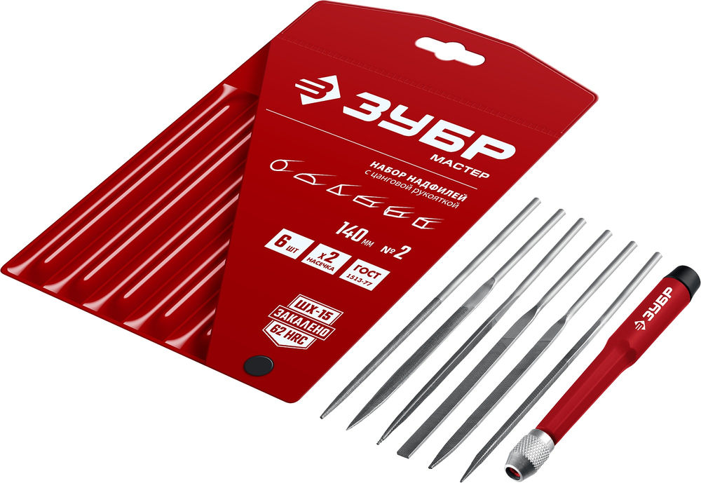 Набор надфилей 6 шт 140 мм ЗУБР 16053-H6