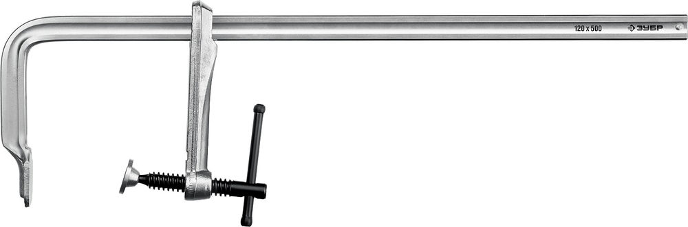 Цельнокованая струбцина КС-500/120, F, 500 х 120 мм ЗУБР Профессионал 32157-120-500