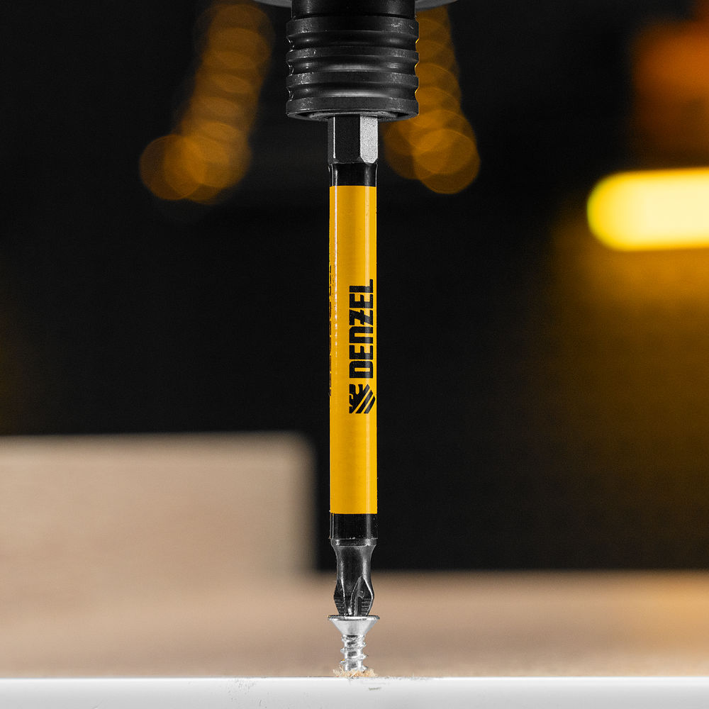 Бита PH2х90, сталь S2, цилиндр., 10 шт. Е 6,3 Denzel (11644)