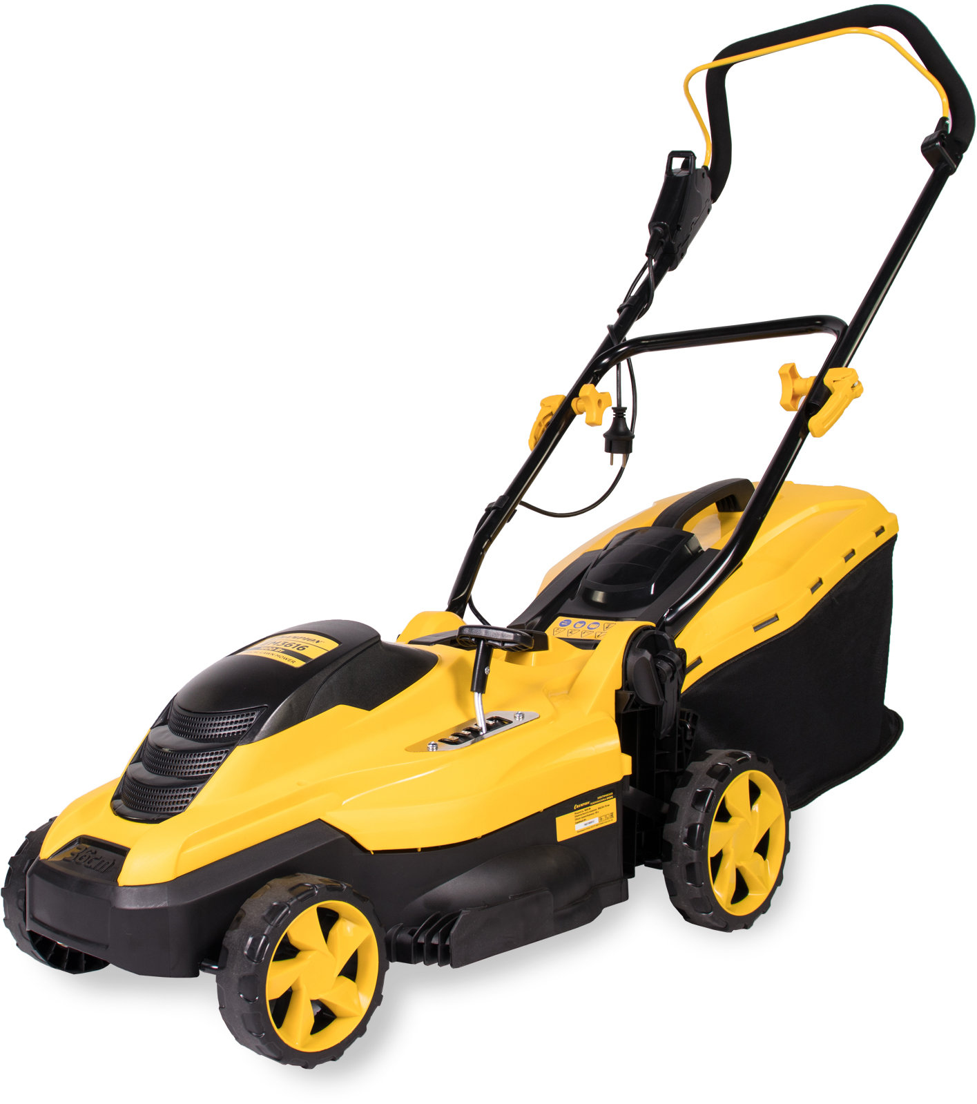 Газонокосилка эл. CHAMPION EM3616 (1,6 кВт пласт.+ткань травосб. 45л ширина 360мм 20-70мм, 11,5кг) (EM3616)