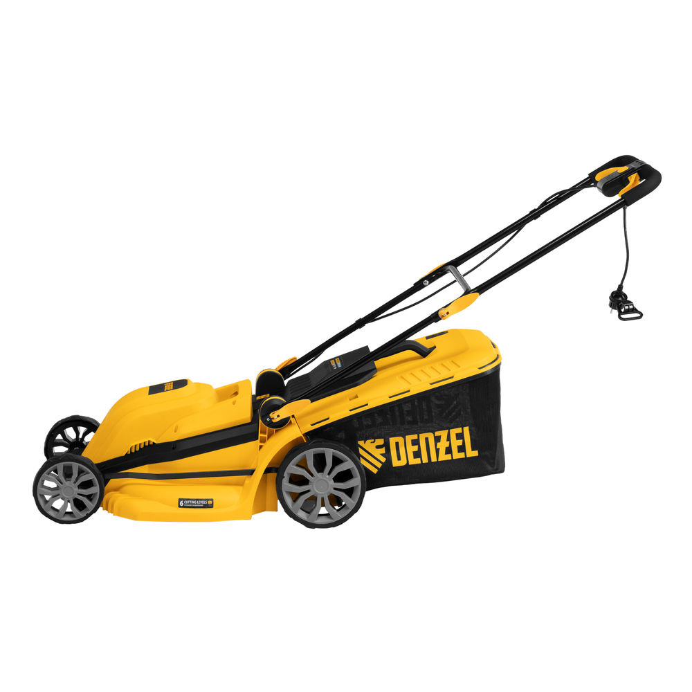 Газонокосилка электрическая GMC-2000, шир. 44см, 2000 Вт, 6 уров., травосб. 45 л Denzel (96630)