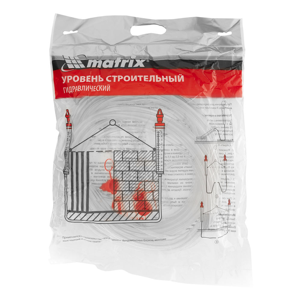 Гидроуровень,удлиненная колба, рельефная градуировка, 20м Matrix (37094)