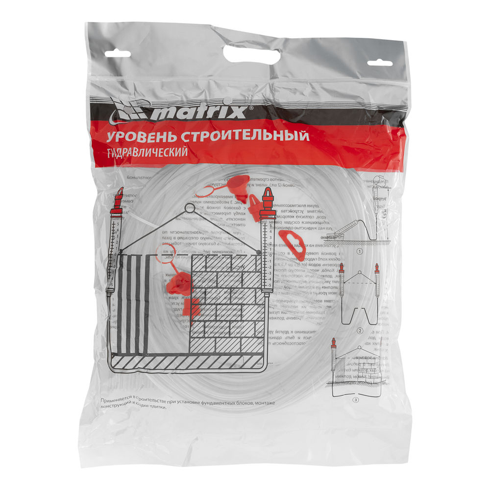 Гидроуровень,удлиненная колба, рельефная градуировка, 25м Matrix (37095)