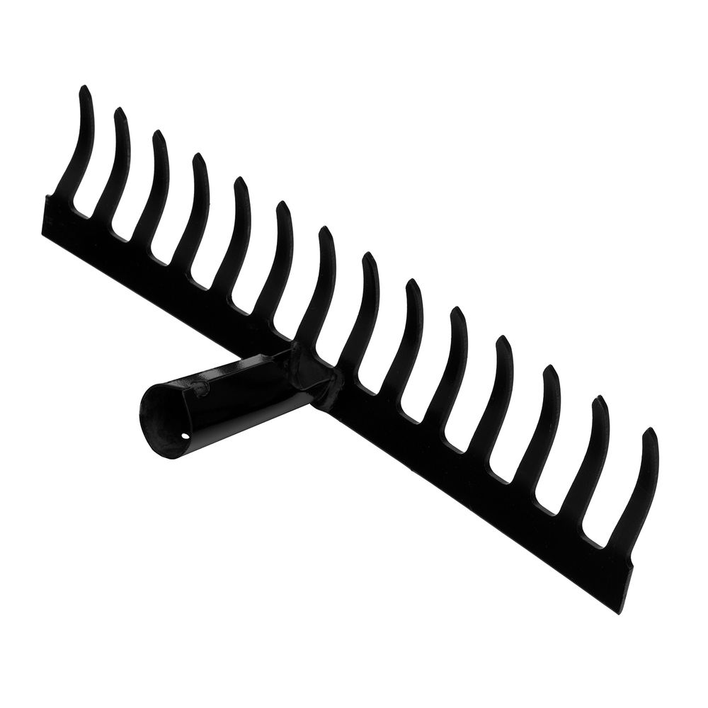 Грабли стальные, 360 мм, 14 прямых зубьев, без черенка, Сибртех (61747)