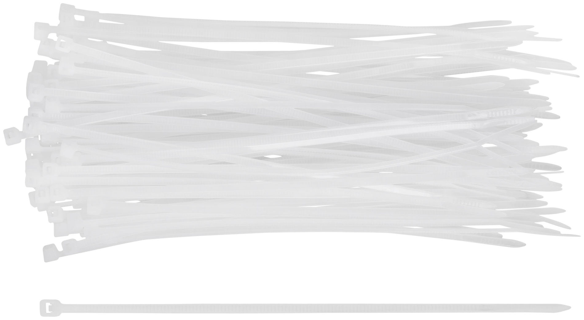 Хомуты нейлоновые для проводов, белые 100 шт., 2,5х150 мм (60244М)