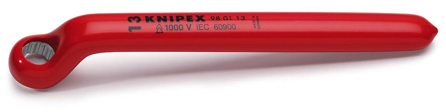 Ключ гаечный накидной VDE, 13 мм, длина 185 мм, диэлектрический (KN-980113)