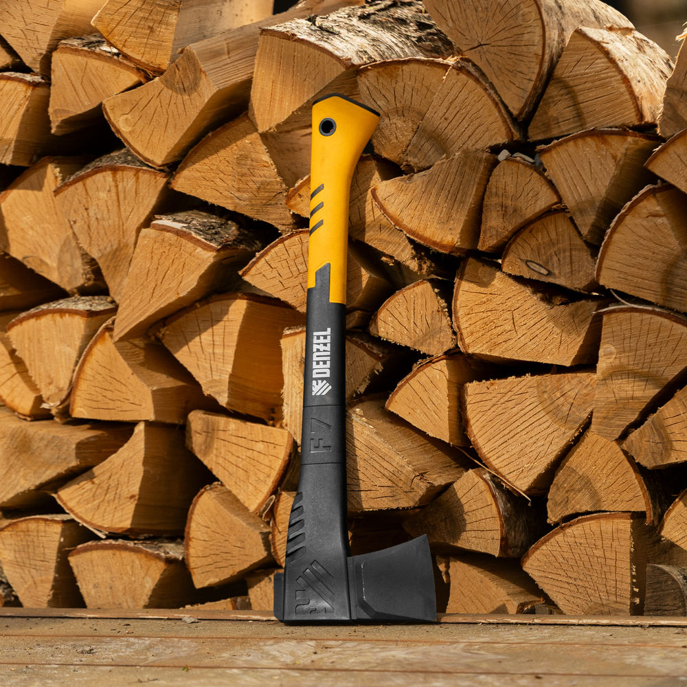 Колун, F7, 1400 гр, двухкомпонентная рукоятка, 500 мм// Denzel